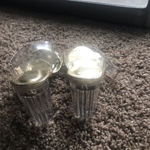 Boutique sandals with clear straps & lucite heel